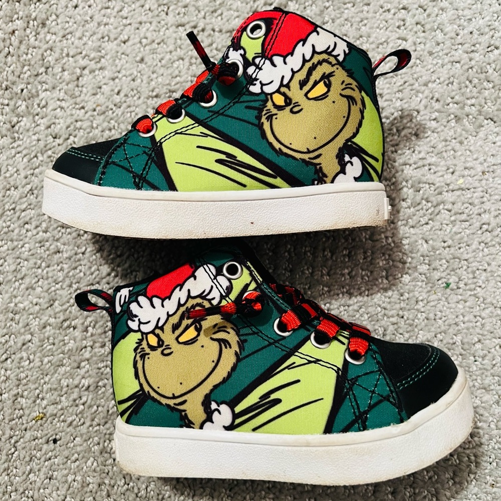 Grinch Kids High-Top Sneakers - Green and Black